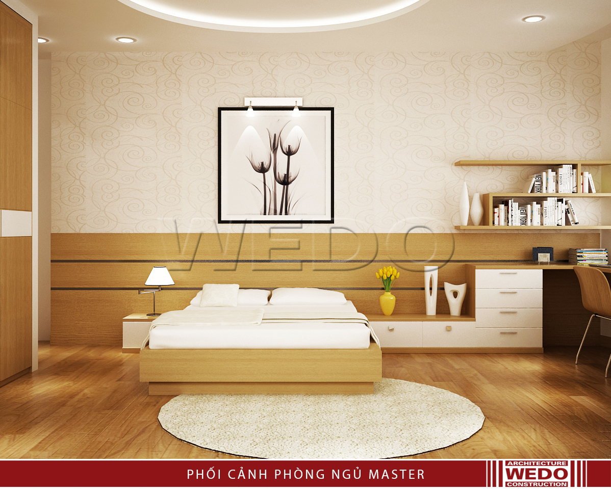 Thiết kế nội thất phòng ngủ master - Chung cư