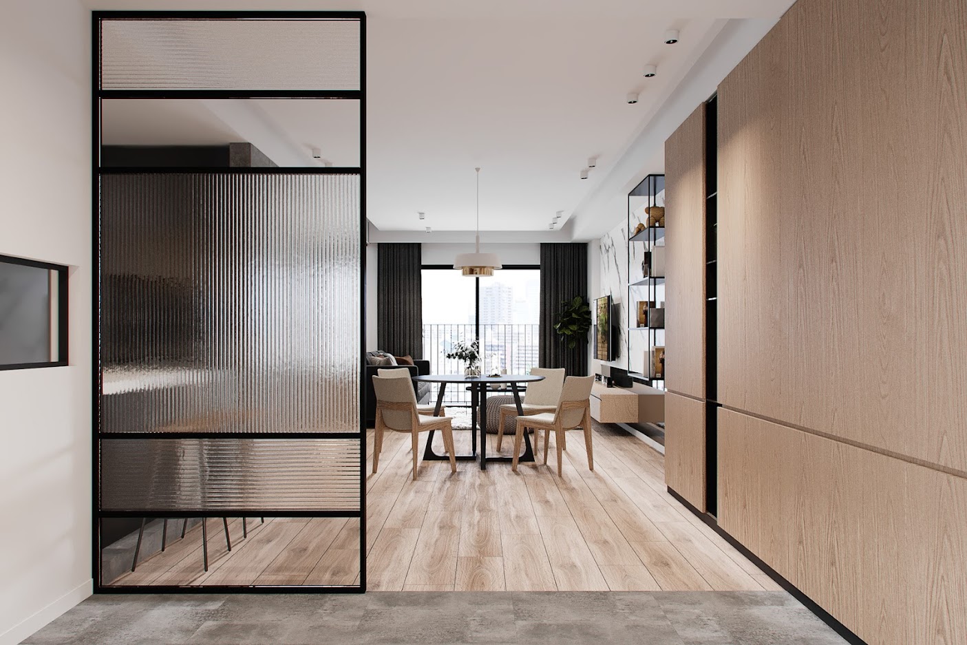 Thiết kế bếp đẹp cho mẫu thiết kế nội thất chung cư 65m2