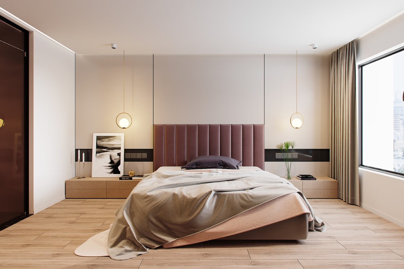 Hình ảnh phòng ngủ chung cư phong cách hiện đại