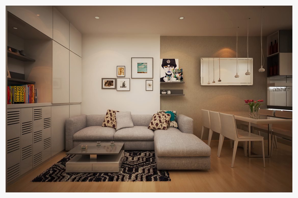 thiết kế thi công nội thất đẹp cho nhà nhỏ.