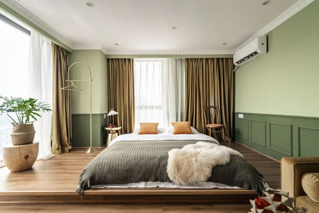 Phòng ngủ chính trong thiết kế nội thất chung cư 60m2 phong cách và thanh lịch