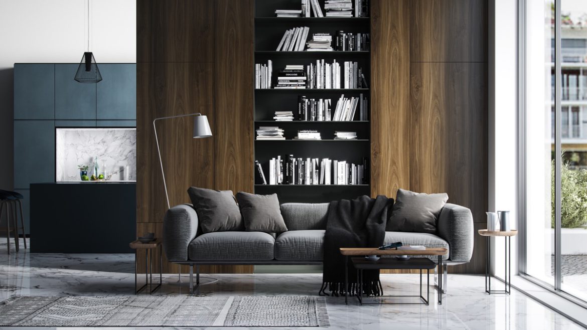 thiết kế nội thất phòng khách đẹp cho người yêu sách.