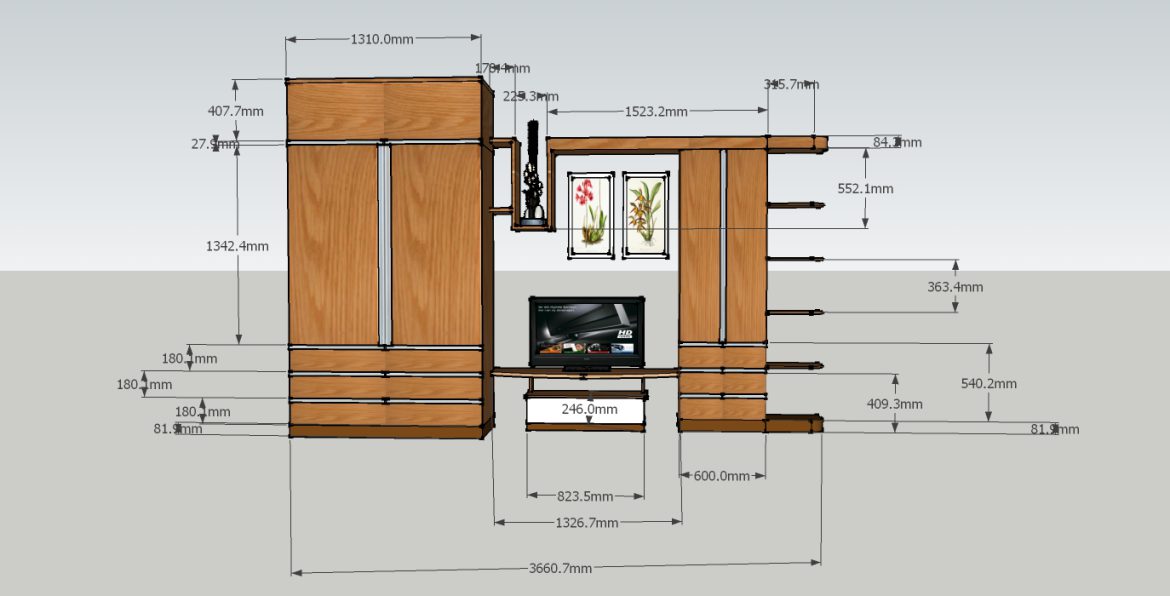 thiết kế thi công nội thất kệ tủ đa năng.